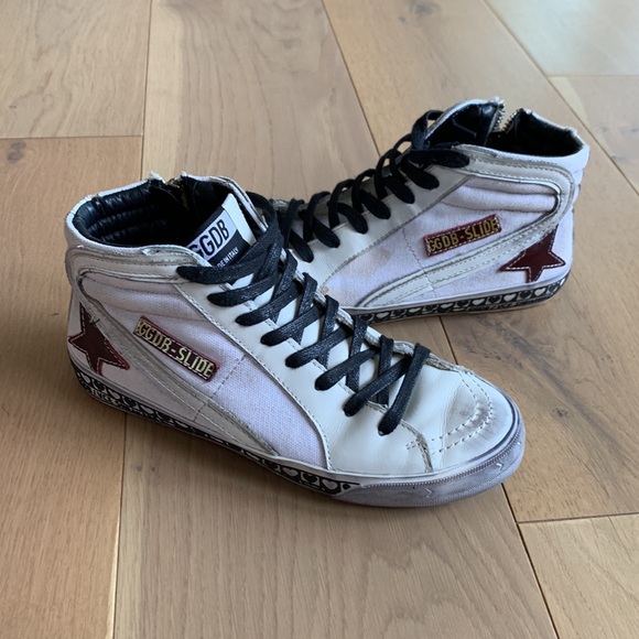 Golden Goose Shoes - Golden Goose GGDB slide francey hightops / VCE sneakers